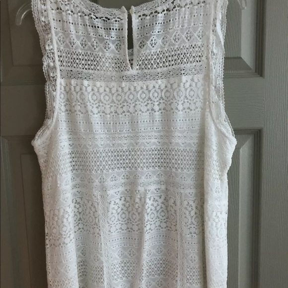 NWT ANTHROPOLOGIE JOIE WHITE LACE TOP SIZE LARGE - Picture 2 of 2